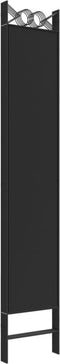 vidaXL - Kamerscherm - met - 5 - panelen - 200x200 - cm - stof - zwart