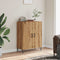 vidaXL - Dressoir - 69,5x34x90 - cm - bewerkt - hout - artisanaal - eikenkleur