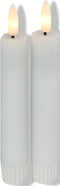 Countryfield Led dinerkaarsen - 15 cm - afstandsbediening - wit (2 stuks)