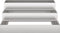 vidaXL - Tuinplant - 3-laags - 90x90x35 - cm - RVS