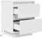 vidaXL - Nachtkastjes - met - led-verlichting - 2 - st - 38x34x50 - cm - wit