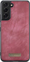 Caseme - Vintage 2 in 1 portemonnee hoes - Geschikt voor Samsung Galaxy S22 Plus / S22+ - Rood