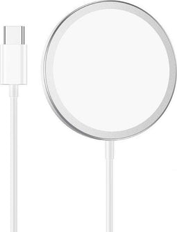 Magnetische Draadloze Oplader - Geschikt voor iPhone 12/13/14/15 - USB-C - Wit