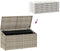 vidaXL - Tuinbox - 110x50x58 - cm - poly - rattan - lichtgrijs