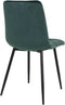 House Nordic Middelfart Eetkamerstoel Velvet Groen - Set van 2