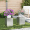 vidaXL - Buitenplantenstandaarden - Pilar - 2 - stuks - 24x24x35 - cm - Gegalvaniseerd - Staal