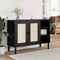 vidaXL - Dressoir - SENJA - 112x40x80 - cm - rattan - massief - grenenhout - zwart