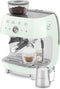 Smeg EGF03PGEU - Espressomachine met bonenmaler - 19 bar druk - Watergroen