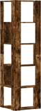 vidaXL - Boekenkast - 5-laags - hoek - 50x50x179 - cm - bewerkt - hout - gerookt - eiken