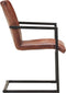 vidaXL - Eetkamerstoelen - 2 - st - echt - leer - bruin