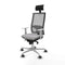 Bureaustoel met hoofdsteun Piqueras y Crespo 4B086G1 Lichtgrijs