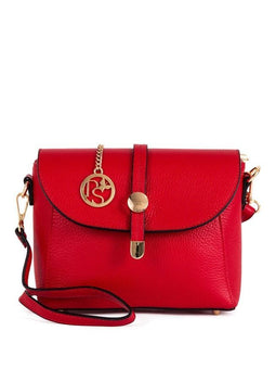 Pia Sassi - Leren Handtas - 25 x 19 x 8 cm - Rood