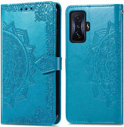 iMoshion Hoesje Geschikt voor Xiaomi Poco F4 GT 5G Hoesje Met Pasjeshouder - iMoshion Mandala Bookcase - Turquoise