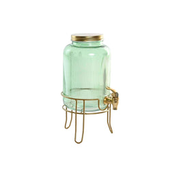 Water automaat Home ESPRIT Groen Gouden Metaal Kristal 4 L 16 x 16 x 24,6 cm