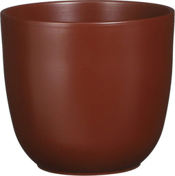 Mica Decorations Tusca Bloempot - 19x19x18 cm - Keramiek - Donkerbruin