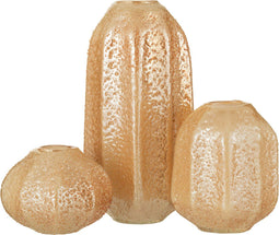 J-Line vaas - glas - lichtoranje - large - 35.5 cm hoog