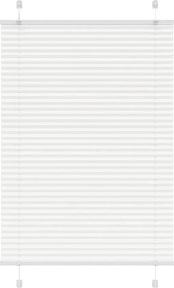 vidaXL - Plissé - rolgordijn - 100x100 - cm - stofbreedte - 99,4cm - polyester - wit