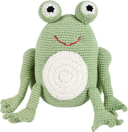 Bebemoss Freddy de Kikker - Knuffeldier - Pluche - Handgemaakt Speelgoed - Biologisch Katoen - Baby Cadeau
