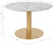 House Nordic Salontafel Bolzano Marmerlook Wit/Goud Ø70cm