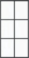 vidaXL - Schuifdeur - met - beslag - 102x205 - cm - aluminium - en - ESG-glas