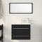 vidaXL - Wastafelkast - 60x38,5x48 - cm - spaanplaat - zwart - eikenkleurig
