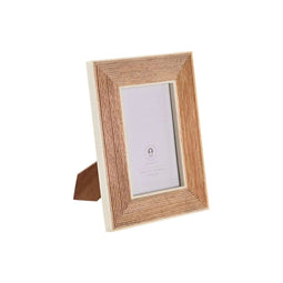 Fotolijsten Home ESPRIT Wit Natuurlijk Hars Mangohout Stads