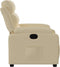Fauteuil verstelbaar stof crèmekleurig