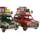 Kerstversiering DKD Home Decor Rood Groen 25 x 12,5 x 19,5 cm (2 Stuks)
