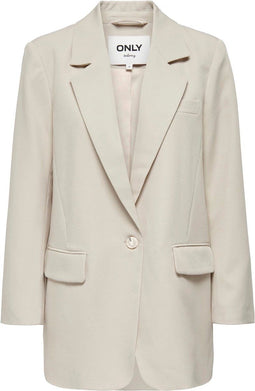 ONLY ONLLANA-BERRY L/S OVS BLAZER TLR - Dames Blazer - Oversized fit - Pumice Stone