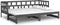 vidaXL - Slaapbank - uitschuifbaar - massief - grenenhout - grijs - 2x(90x200) - cm