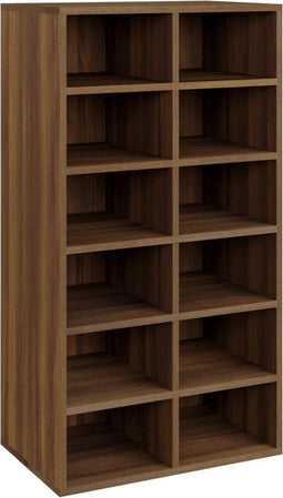 vidaXL - Schoenenrek - 54x34x100,5 - cm - bewerkt - hout - bruin - eikenkleur