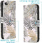 iMoshion Hoesje Geschikt voor iPhone SE (2022) / SE (2020) / 8 / 7 Hoesje Met Pasjeshouder - iMoshion Design Softcase Bookcase - Wit / Zwart / Goud / Glamour Botanic