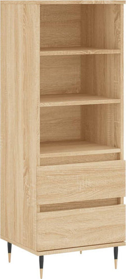 vidaXL - Hoge - kast - 40x36x110 - cm - bewerkt - hout - sonoma - eiken