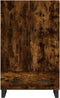 vidaXL - Hoge - kast - 69,5x31x115 - cm - bewerkt - hout - gerookt - eikenkleurig