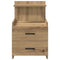 Nachtkastjes 2 st met 2 lades 40x36,5x62 cm artisanaal eikenkleurig