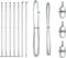 vidaXL - Fencepalen - met - Basisplaten - 7 - stuks - Ø32mm - 88,5cm - Gegalvaniseerd - Staal