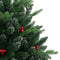 vidaXL - Kunstkerstboom - met - scharnieren - en - rode - bessen - 120 - cm