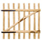 vidaXL - Poort - enkel - 100x100 - cm - hazelaarhout