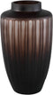PTMD Linesa Brown Carved Glass Shaped Vase Matt S