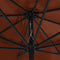 vidaXL - Parasol - met - metalen - paal - 390 - cm - terracottakleurig
