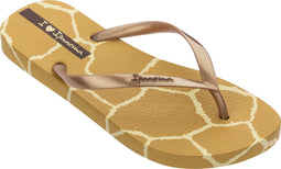 Ipanema I Love Safari - Slippers Dames - Glanzende bandjes - Caramel/Gold - Maat 39