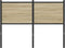 vidaXL - Hoofdbord - 120 - cm - bewerkt - hout - en - staal - sonoma - eikenkleurig