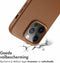 Accezz MagSafe Leather Backcover - iPhone 14 Pro - Echt leer met verhoogde randen - Bruin