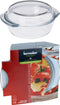 DoaBuy ovenschaal met deksel glas 27x24x9 cm - 2400 ml transparant