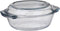 DoaBuy ovenschaal met deksel glas 27x24x9 cm - 2400 ml transparant