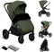 Lionelo Mika Plus - Kinderwagen - All-Terrain Wielen - Lichtgewicht - Verstelbare Zitting - XXL Kap UPF 50+ - Groen