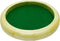 Dobbelpiste blank hout rond 35cm.groen vilt