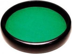Dobbelpiste bruin hout,rond 35cm.groen vilt