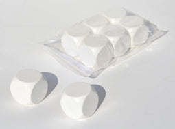 Dobbelsteen 30 mm.Wit blanco VE6