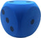 Dobbelsteen D6 15cm Schuimrubber Blauw/Zwart Per Stuk